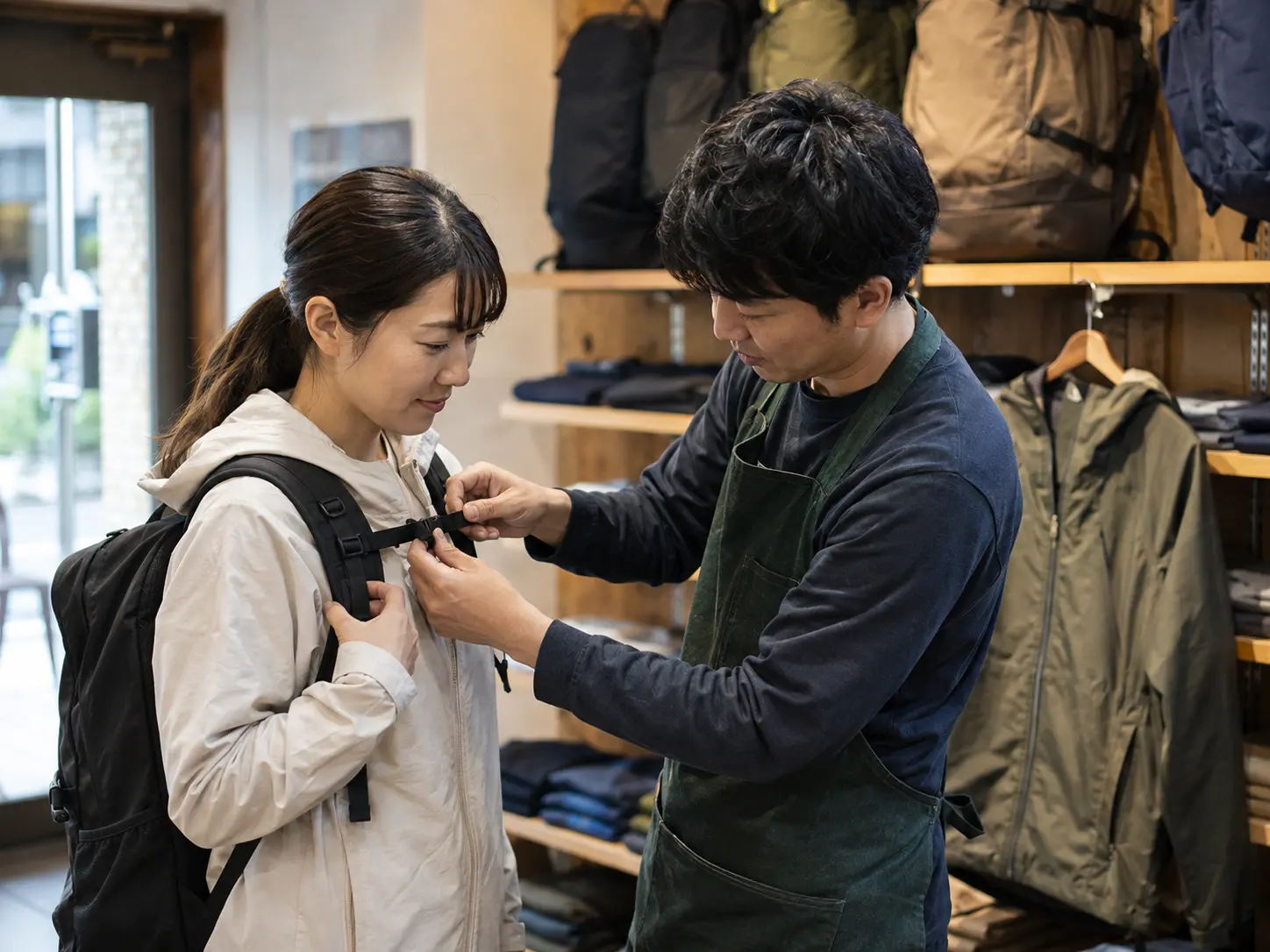 ライフスタイル専門店で商品を提案する販売スタッフ(業界イメージ)
